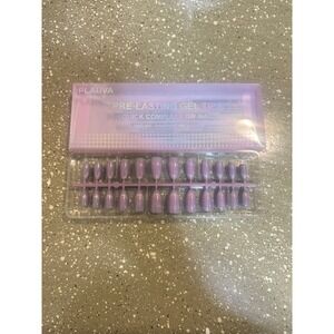 Plauva‎ Pre-Lasting Gel Tips Quick Complete DIY Nail Set Purple Press On Nails